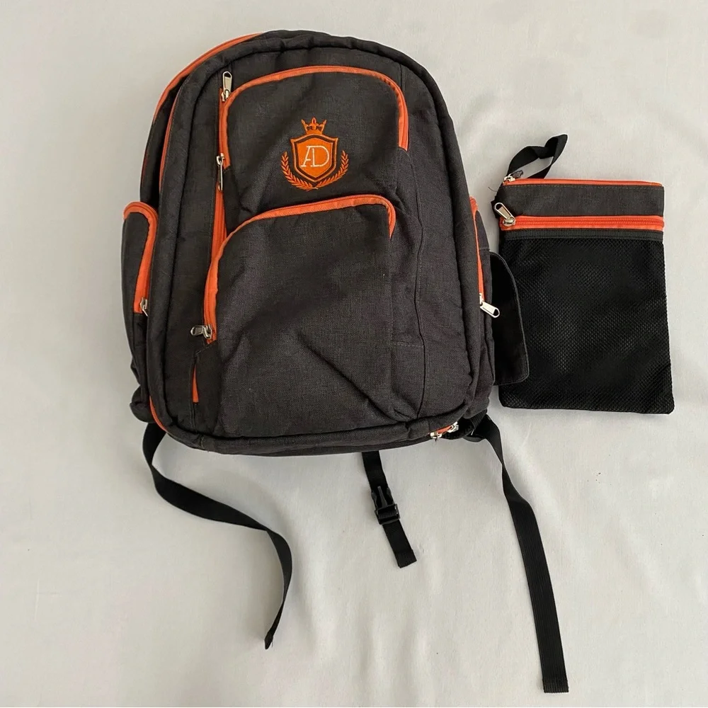 Backpack Baby Diaper Bag Outdoor Multi Use Multi Zipper Pocket Large Size